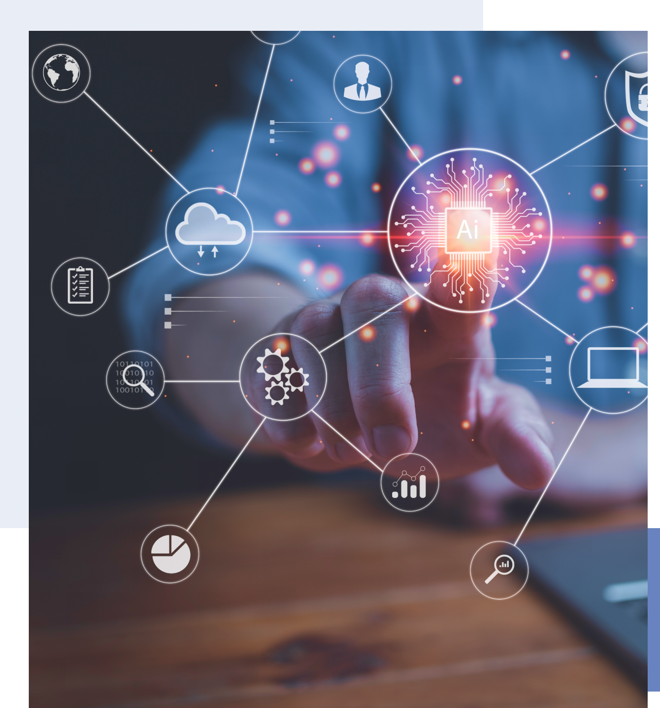 AI technology network illustration